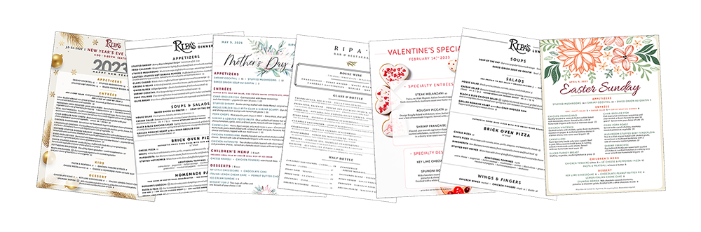 The Many Menus of Ripa's